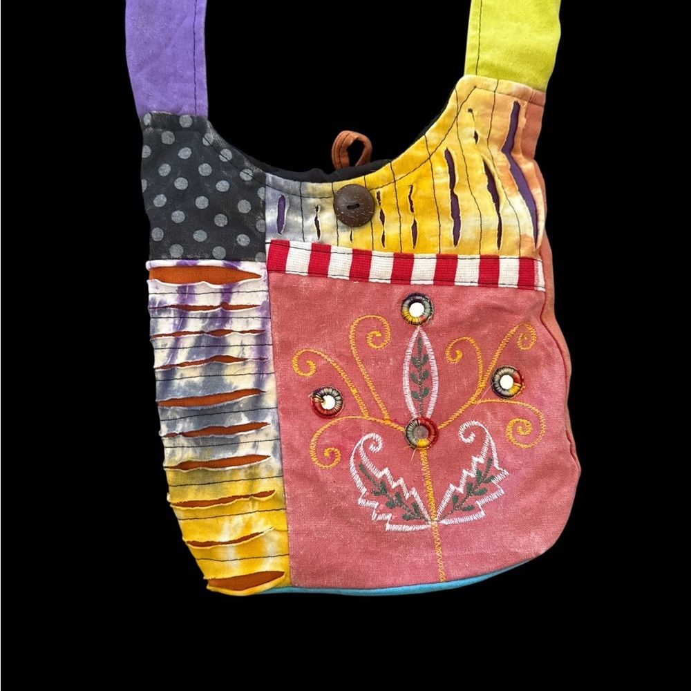 Vibrant Patchwork Shoulder Bag - image 2